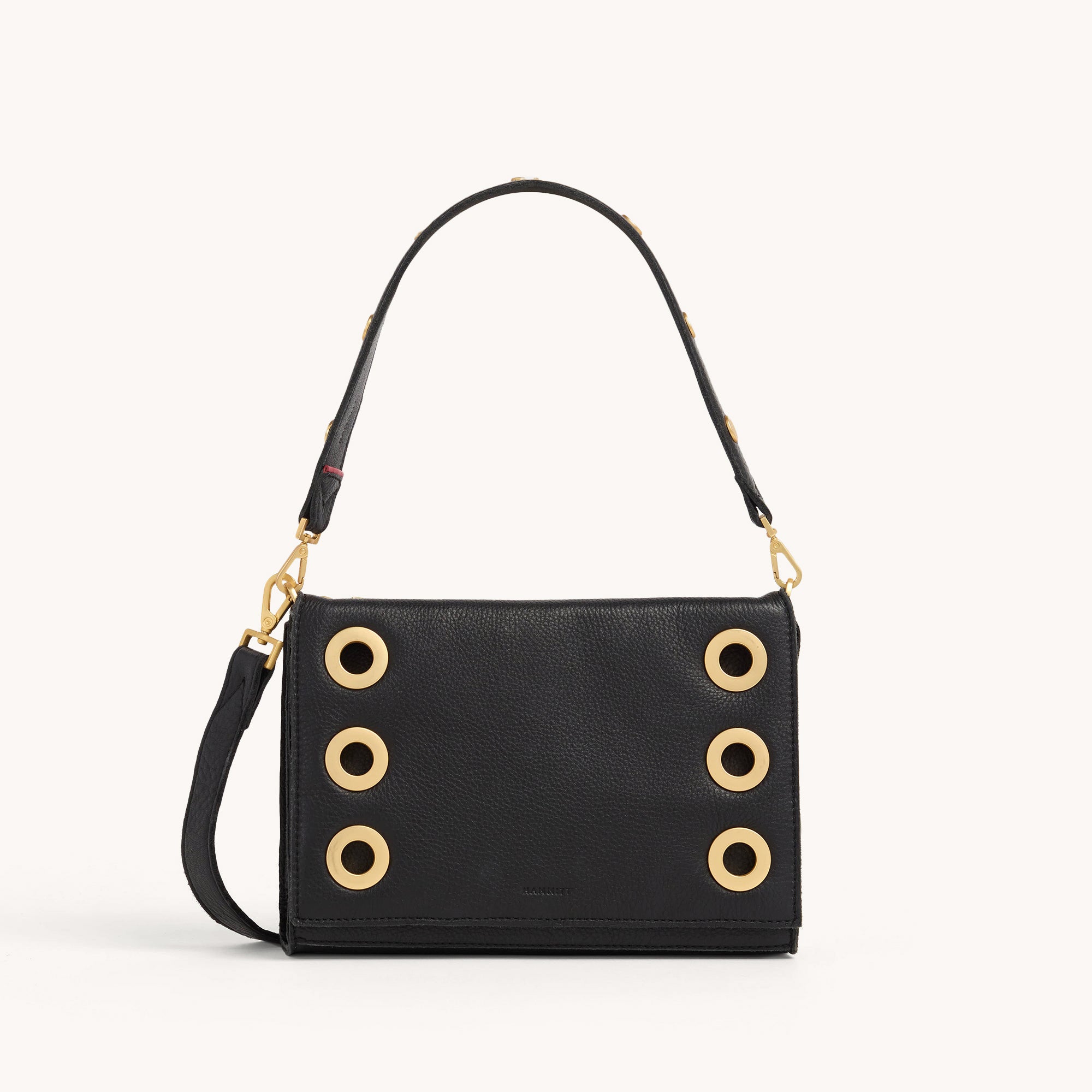 Montana Clutch Purse for Women - Small Crossbody Bag in Black & Brushed Gold | Elegant Evening Bag for Parties, Date Night & Special Occasions