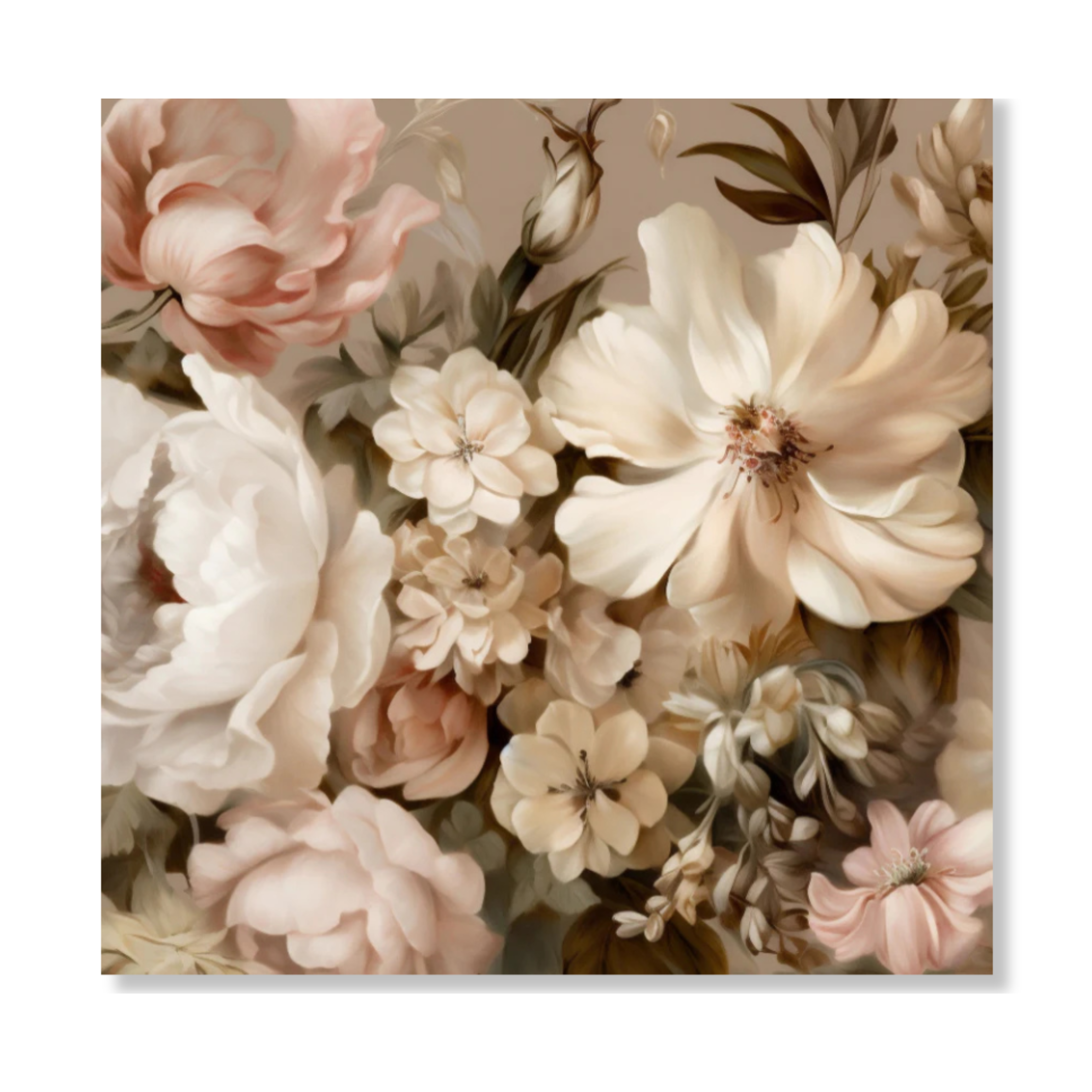 12.5 Inch Elegant Floral Square Paper Charger Plates (24 Count) - Perfect for Wedding, Bridal Shower, Baby Shower & Romantic Dinner Party Decorations
