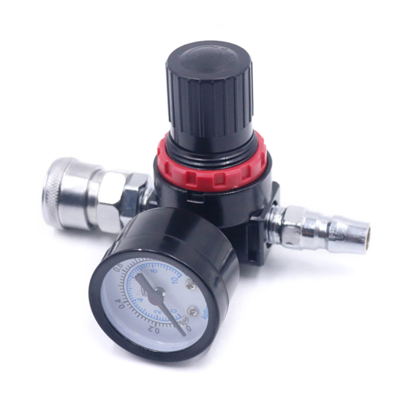 High Precision Spray Gun Air Pressure Regulator with Gauge 0-1MPa/0-10 kgf/cm² - Aluminum Air Flow Control Valve for Air Tools - Perfect for Automotive Painting, Woodworking & Industrial Applications