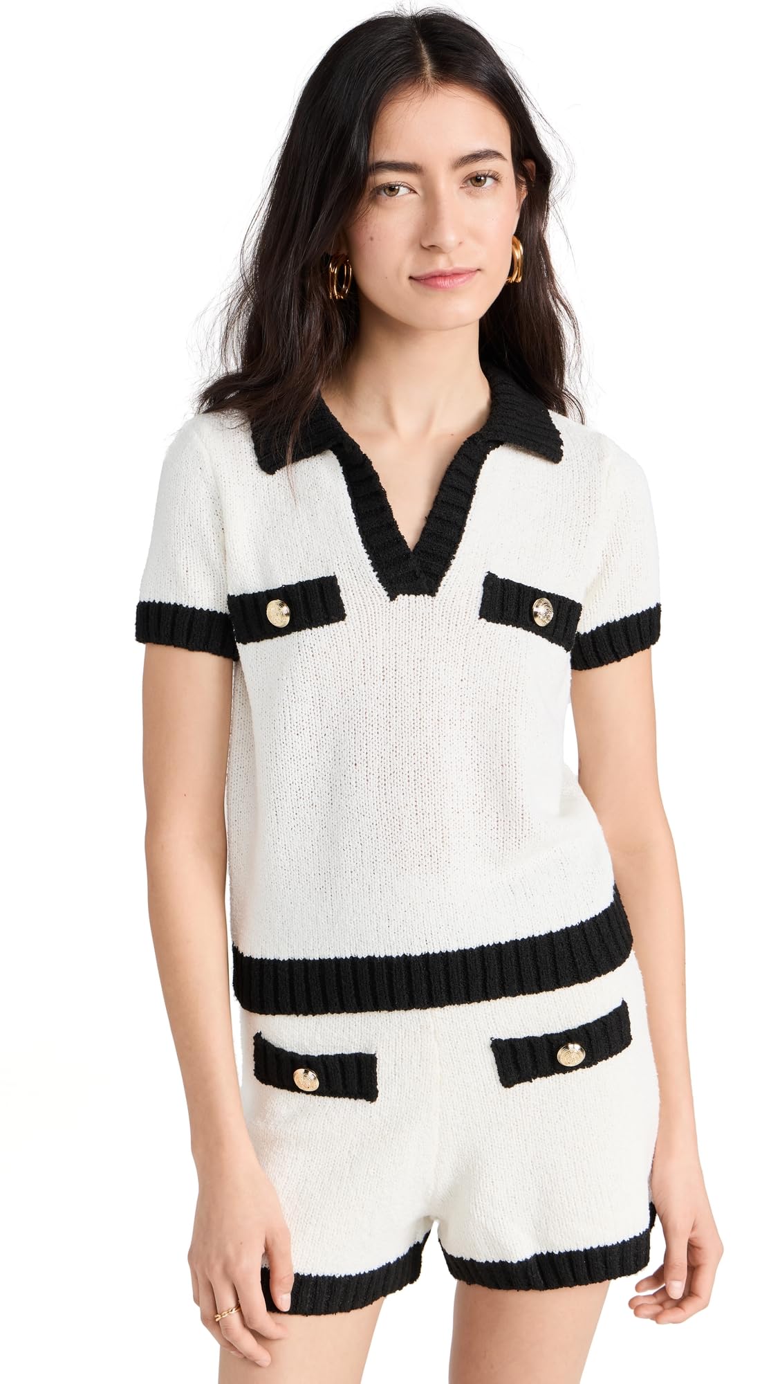 Endless Rose Women's Crochet Knit Collared Top - Boho Chic Lace Blouse for Spring & Summer | Perfect for Beach Vacations, Date Nights & Casual Outings