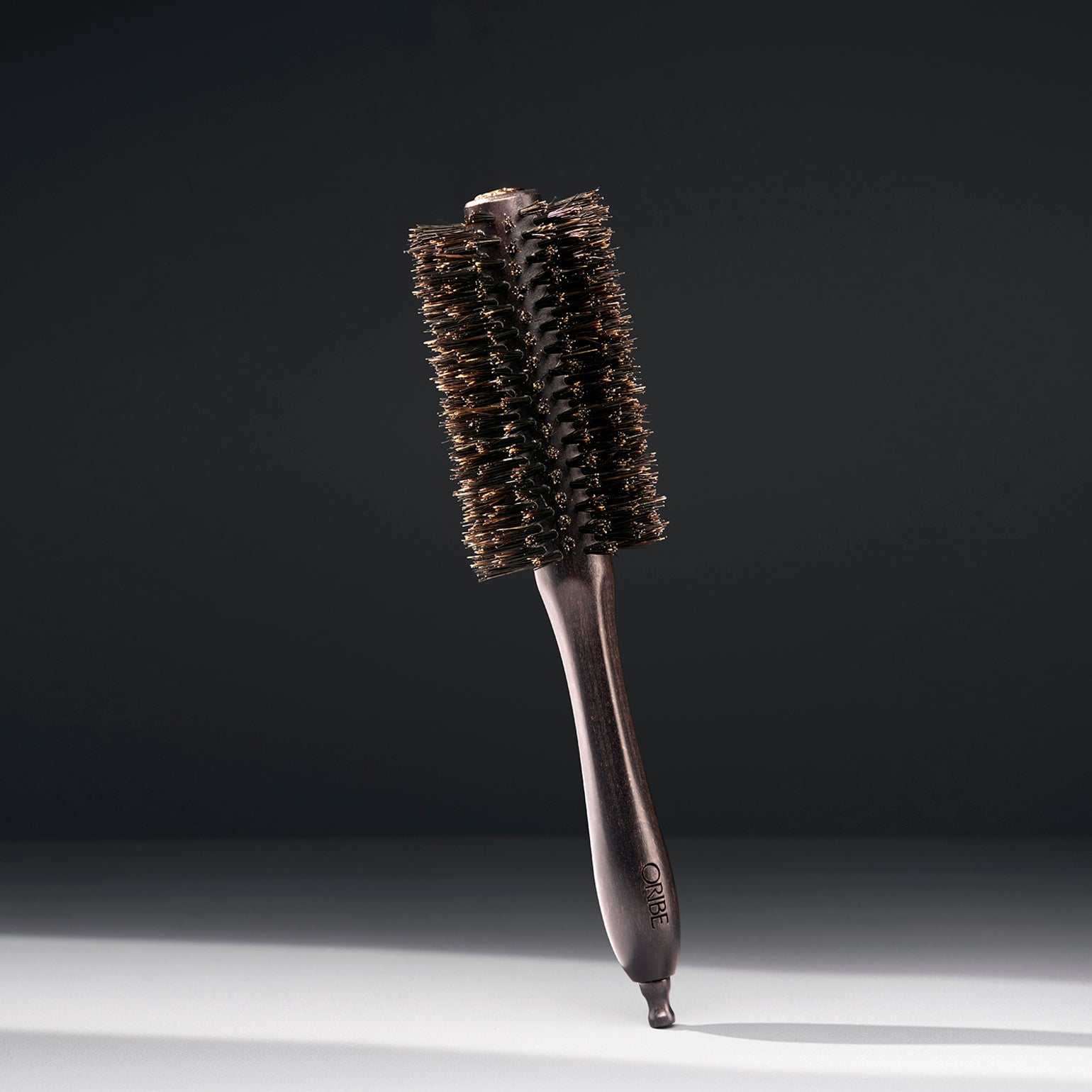 Premium Beechwood Round Hair Brush for Smooth Detangling & Shine - Perfect for Daily Styling & Salon Use