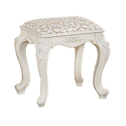 ZHIQ Velvet/PU Leather Vanity Bench Seat - Makeup Dressing Stool with ABS Legs, 40x29x45cm, Perfect for Bedroom, Boudoir & Beauty Salon