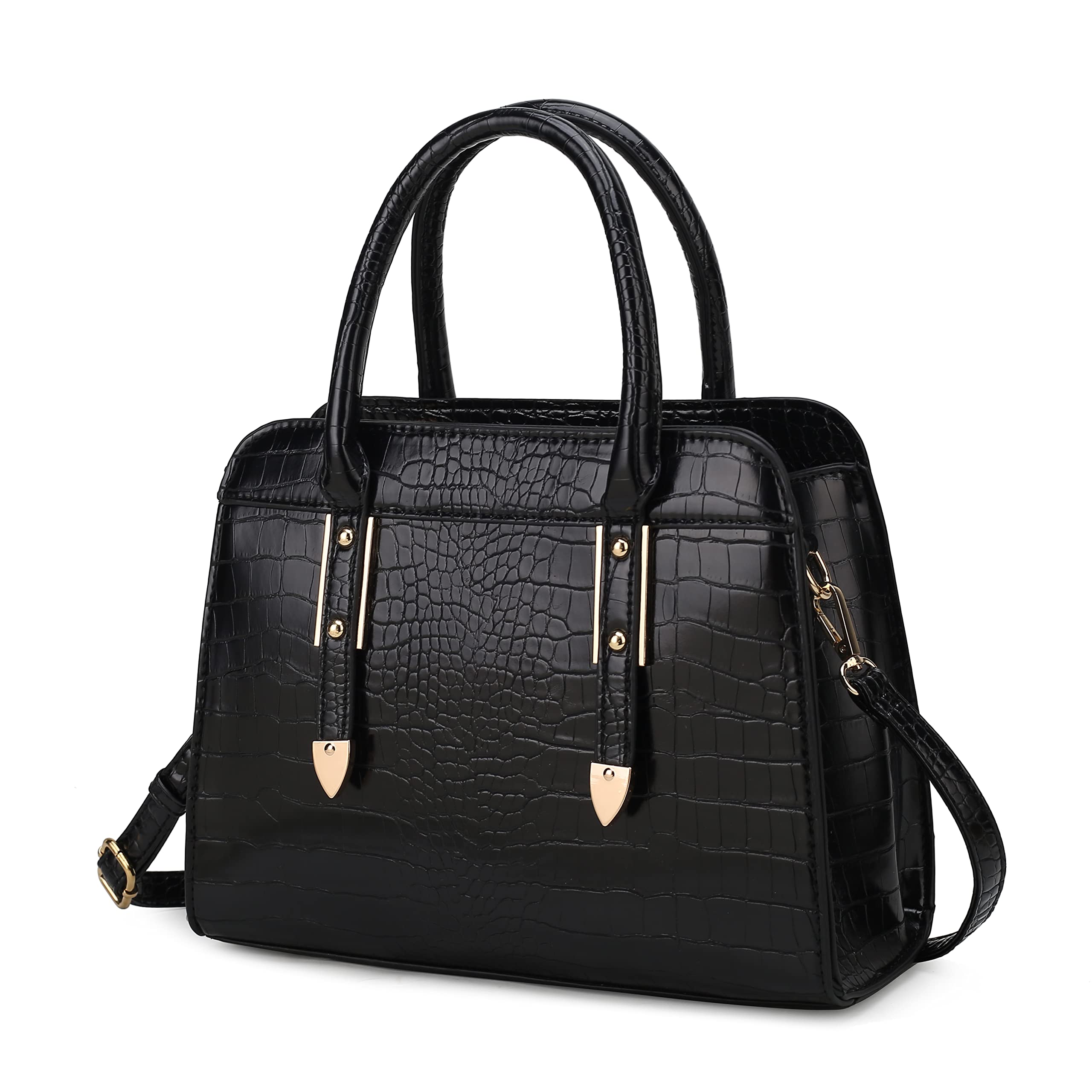 MKF Collection Women's Vegan Leather Satchel Bag - Crossbody & Top Handle Handbag Purse for Work, Travel & Everyday Use