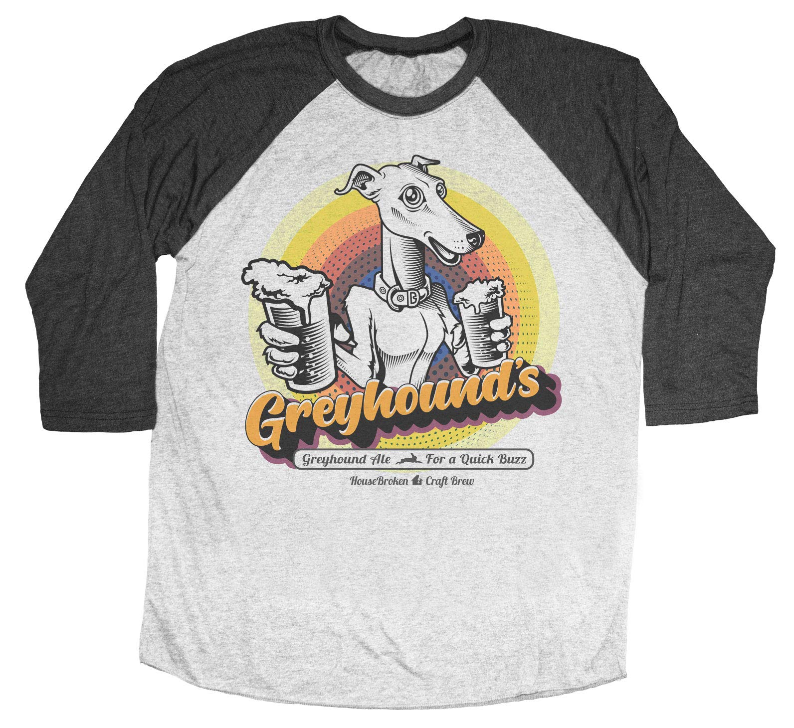 Funny Greyhound Beer Lover T-Shirt - Cool Dog Drinking Apparel for Men & Women - Perfect for Parties, Bar Hopping & Gifts