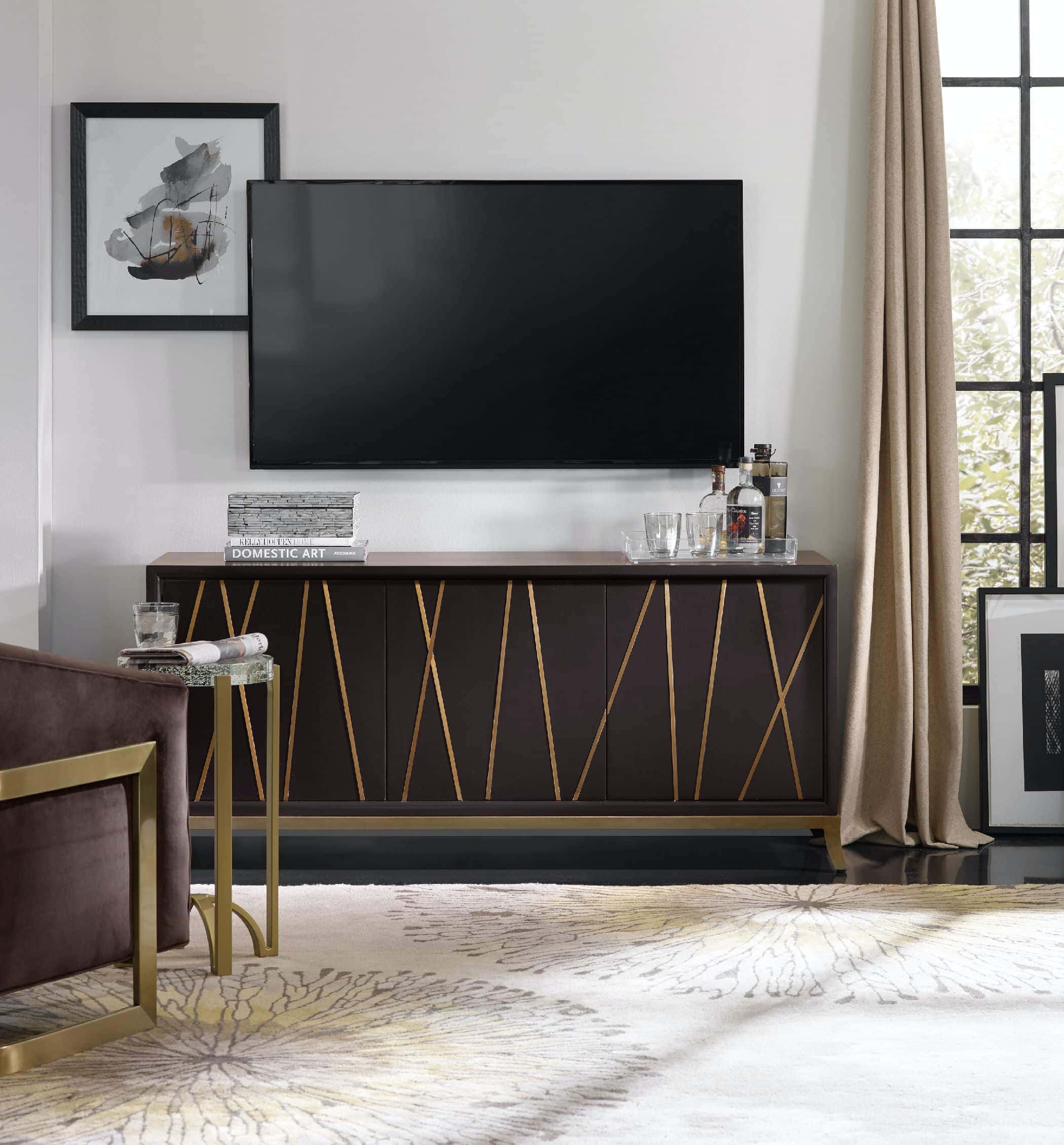 Stylish Black & Gold Accented 65