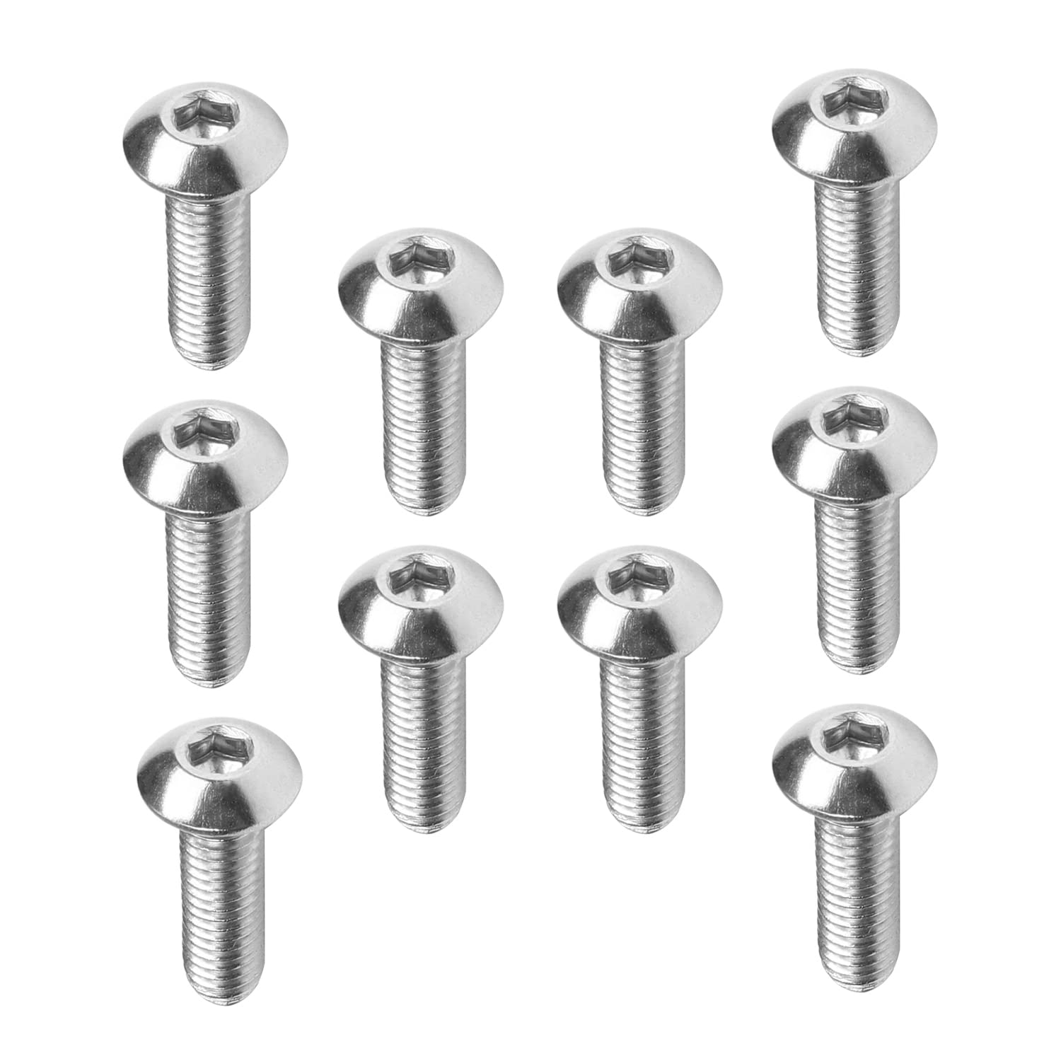 10Pcs M5x16mm Hex Socket Head Machine Screws - Carbon Steel Fasteners for Furniture Assembly