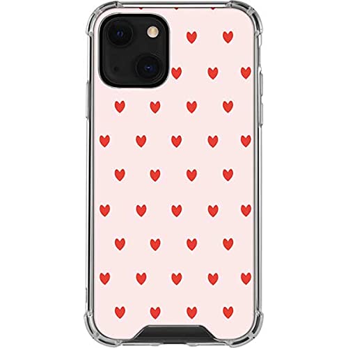Clear Phone Case for iPhone 13 - Pink & Red Hearts Design | Slim Protective Cover | Perfect for Valentine's Day, Date Nights & Romantic Gifts