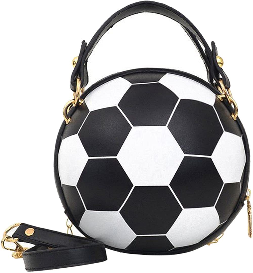 QZUnique Basketball Shaped Crossbody Bag - PU Leather Round Messenger Shoulder Purse for Women | Sporty Fashion Accessory for Game Day & Casual Outfits