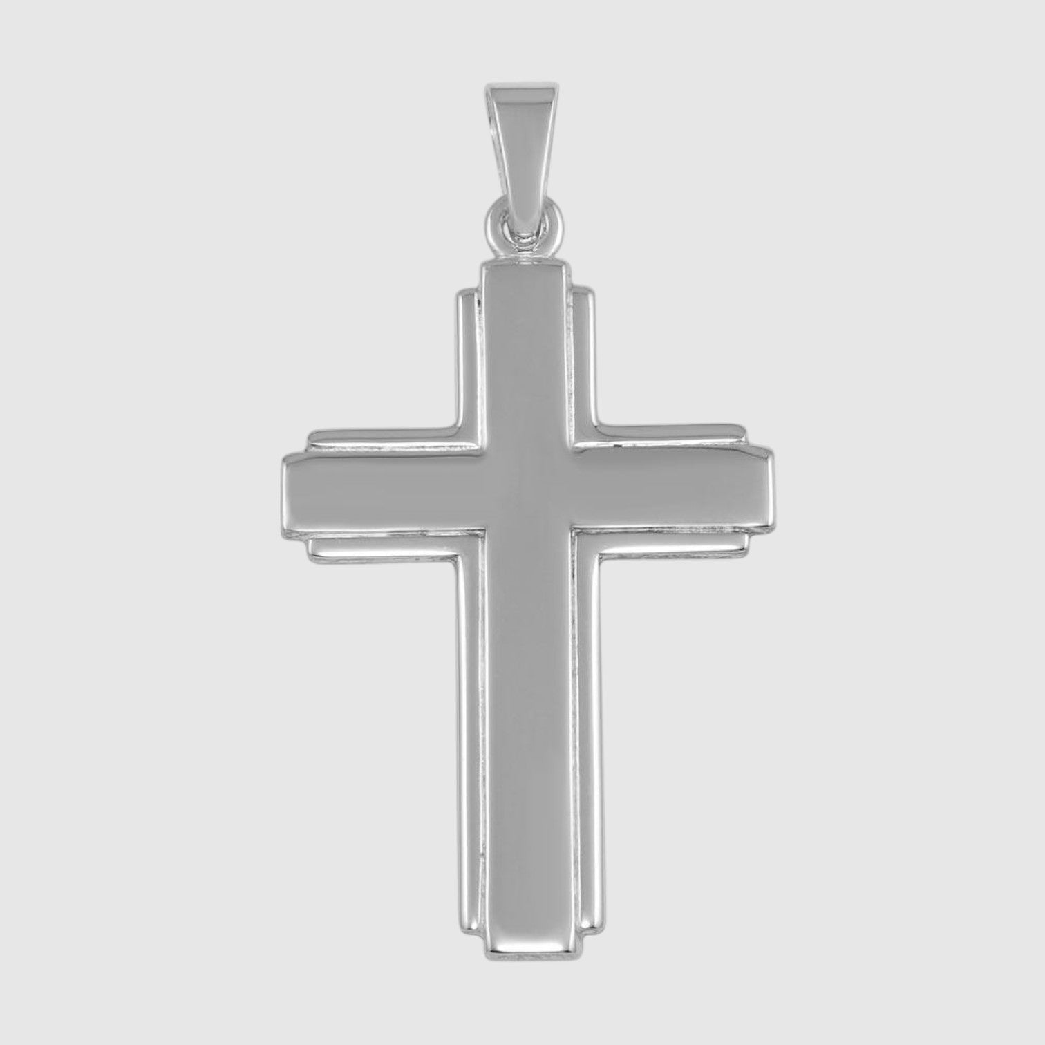 Large Flat Cross Pendant - 925 Sterling Silver Jewelry for Men & Women - Perfect for Gifts, Weddings, and Everyday Wear