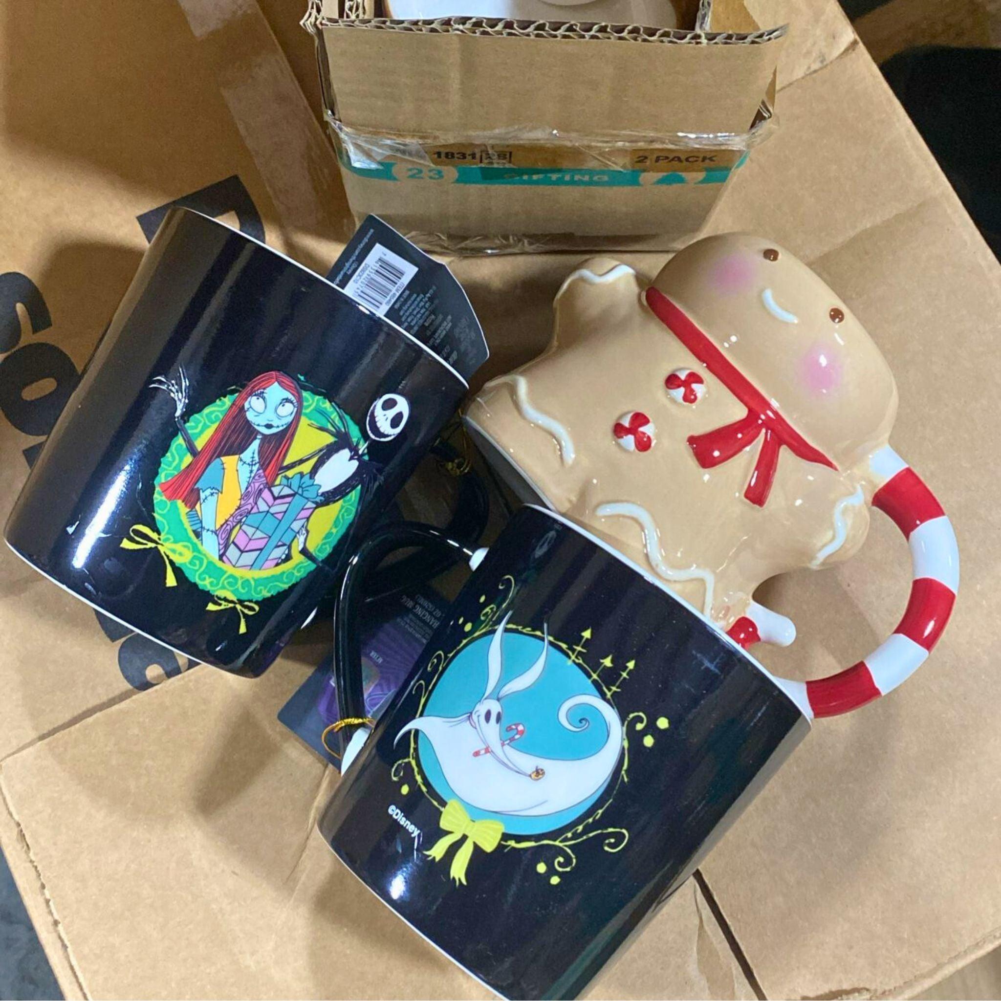 Nightmare Before Christmas Ceramic Mug Set - 39 Pcs Bulk Lot for Holiday Parties, Office Gifts & Collectibles