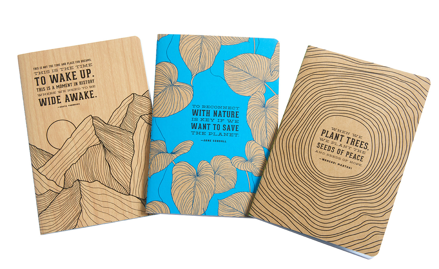 Eco-Friendly Stitched Notebook Set of 3 - Sustainable Writing Journals for School, Office & Creative Projects | Perfect Gift for Students & Professionals