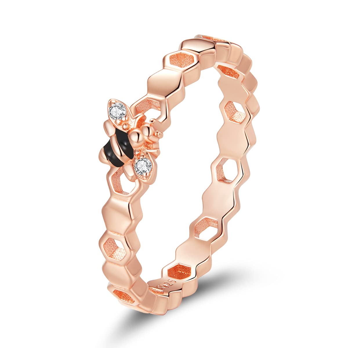 925 Sterling Silver Honeycomb Ring for Women - Simple Textured Band, Elegant Fine Jewelry - Perfect for Everyday Wear, Gifts & Special Occasions