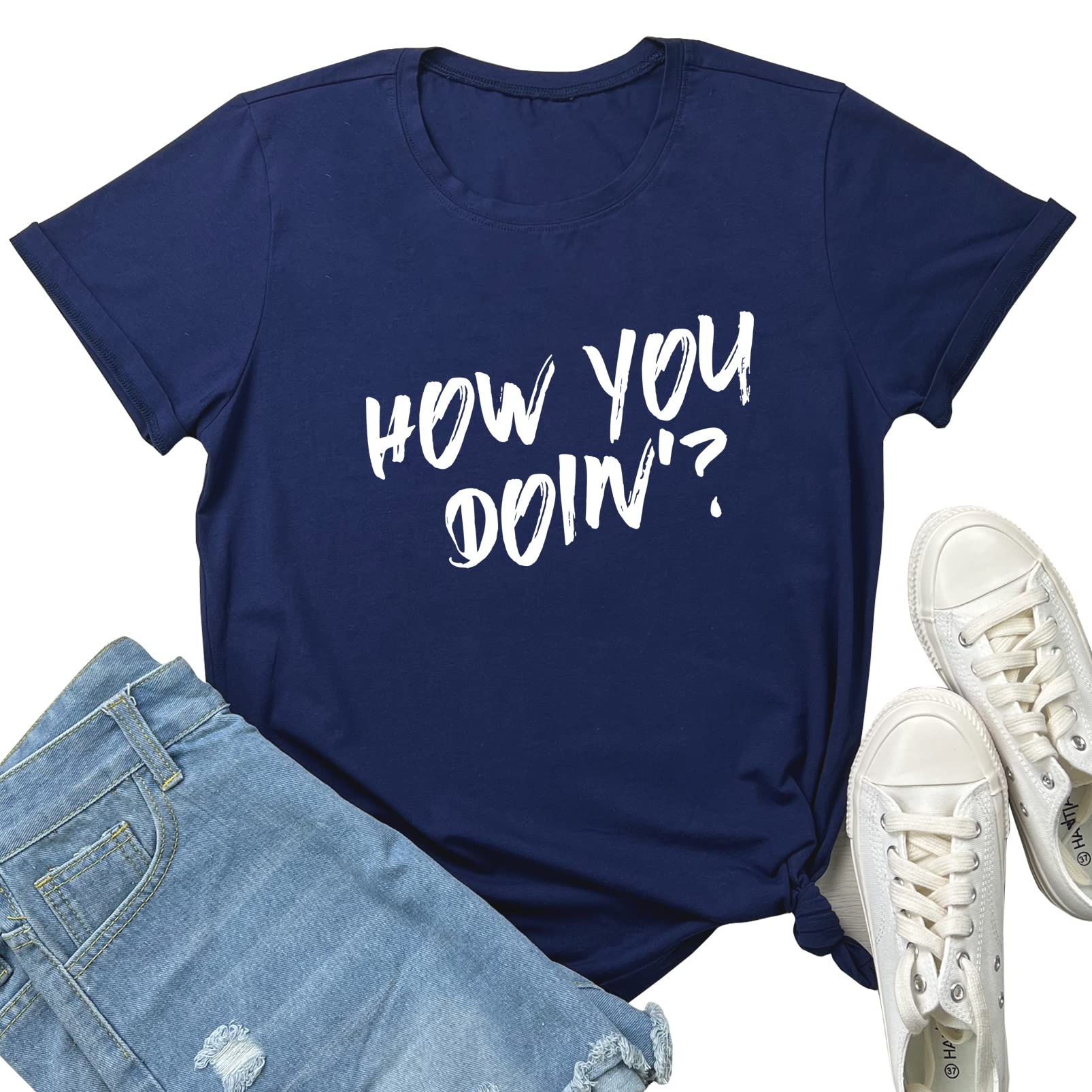 ROSEPARK Women's Cute Graphic T-Shirts - Soft Cotton Short Sleeve Tees for Casual Wear, Street Style & Everyday Outfits