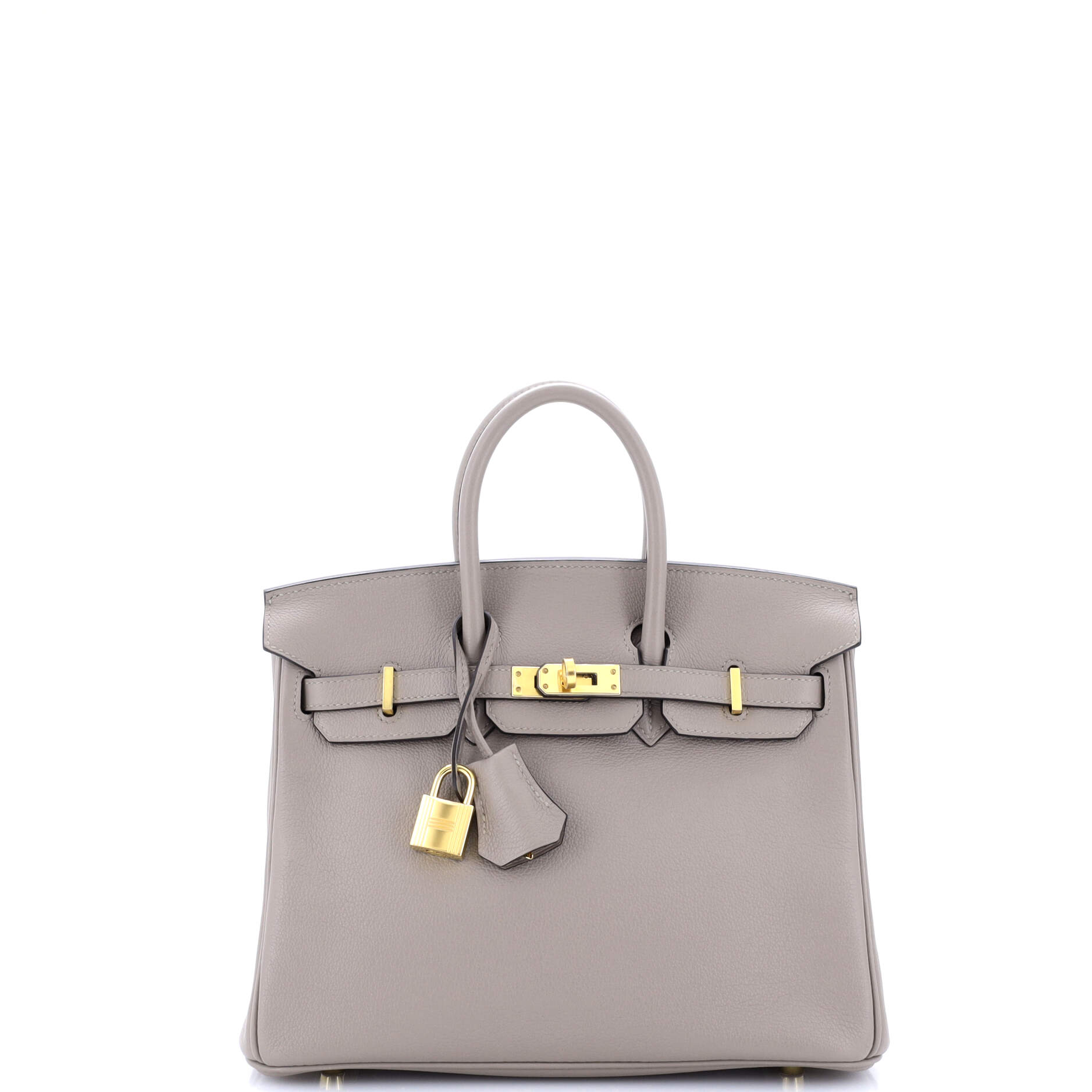 Luxury Birkin 25 Handbag in Grey Novillo Leather with Gold Hardware - Perfect for Women's Fashion, Office & Evening Events