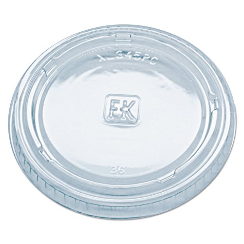 Fabri-Kal XL345PC Clear Portion Cup Lids (2500 Count) - Fits 3.25-5.5oz Cups for Food Service, Takeout & Catering | Perfect for Restaurants, Cafes & Meal Prep