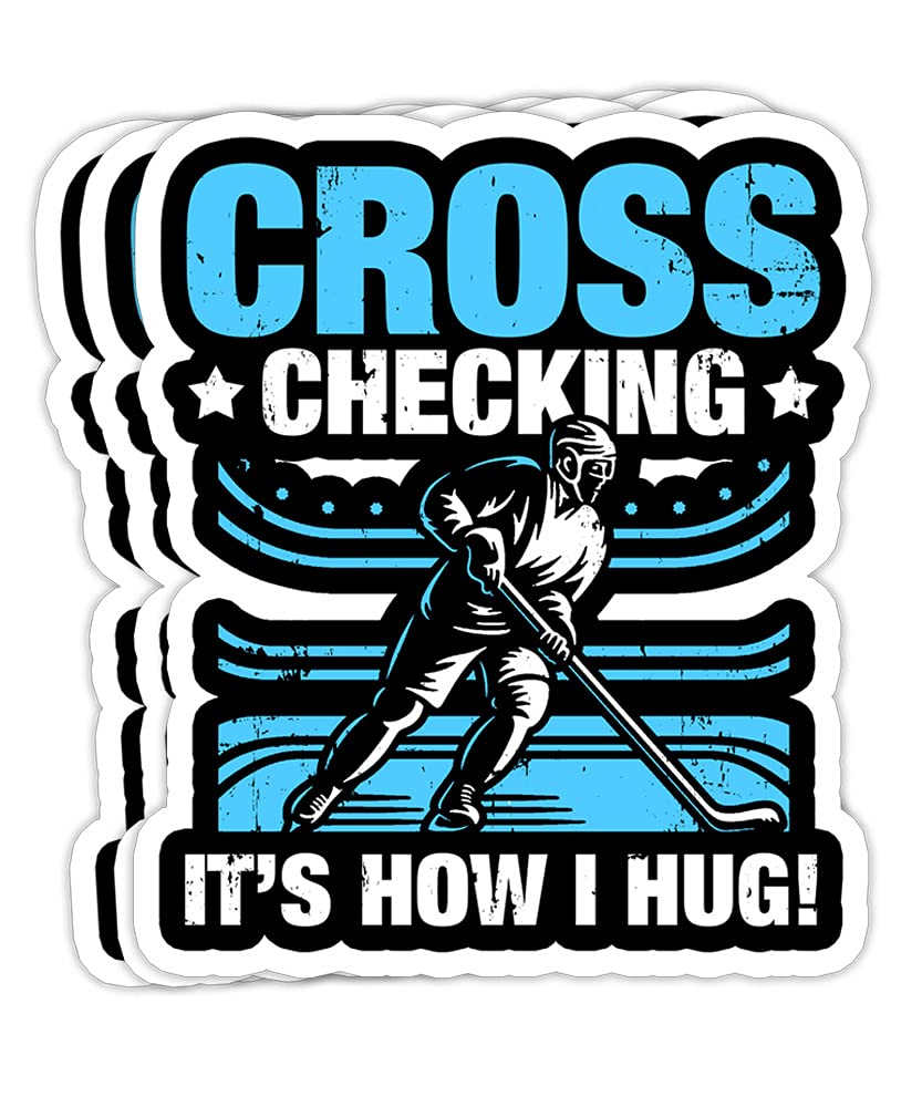 Funny Ice Hockey Stickers for Kids - Set of 3 Vinyl Decals for Boys & Girls | Waterproof Laptop, Bottle & Sports Gear Decoration | Perfect for Hockey Fans, School Supplies & Game Day Accessories