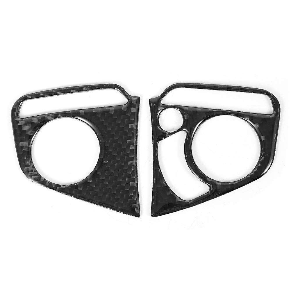 Qiilu 2-Piece Carbon Fiber Style Steering Wheel Cover Trim for 2016-2018 Honda Civic Sedan - Upgrade Interior with Premium Look - Perfect for Daily Driving & Car Enthusiasts