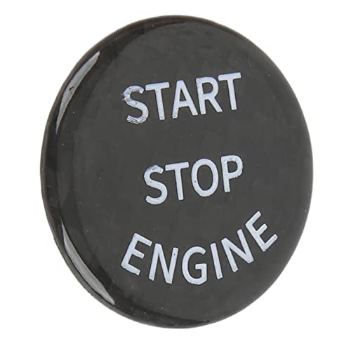 **Premium Car Engine Start Stop Button Cover - Keyless Go Ignition Sticker, Anti-Scratch & Fade-Resistant (Black) | Perfect for Car Interior Protection & Customization**    *Use Case: Ideal for enhancing your vehicle's interior, protecting the start-stop button from scratches, and adding a stylish touch to your car's dashboard.*