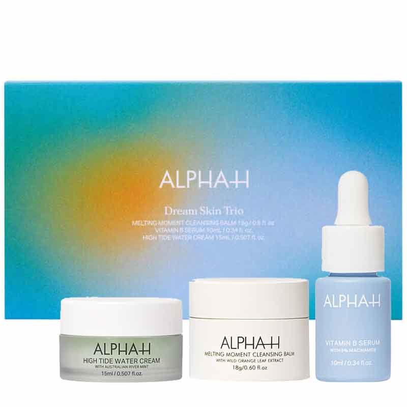Alpha H Dream Skin Trio Gift Set - Hydrating Skincare Set with AHA for Glowing Skin | Perfect for Nighttime Routine & Anti-Aging Care