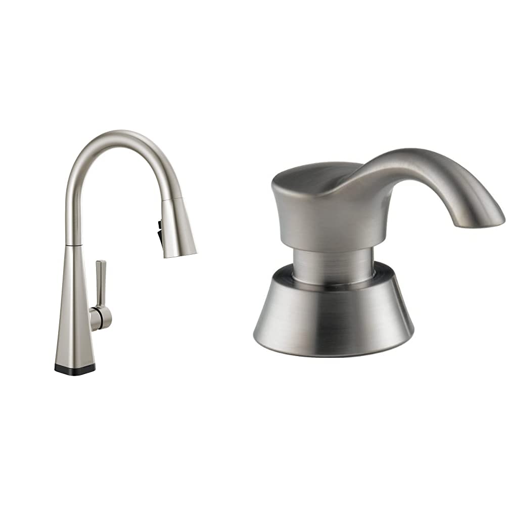 Delta Lenta Single-Handle Touch Kitchen Sink Faucet with Soap Dispenser - Stainless Steel RP50781SS for Modern Kitchens, Easy Installation & Hands-Free Operation