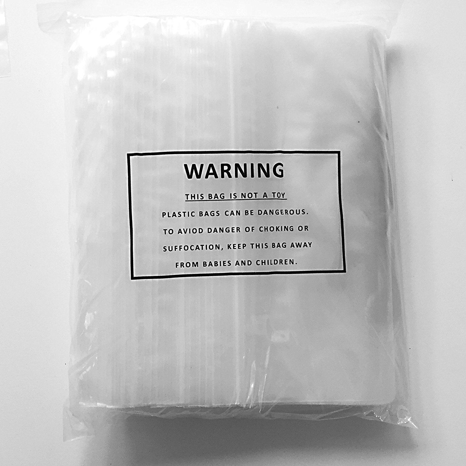 6 x 9 Inch Self-Sealing Clear Poly Bags with Suffocation Warning - 1.5 Mil Thick - Pack of 100, 500, or 1000 - Perfect for FBA, Amazon Sellers, Small Business Packaging & Product Protection