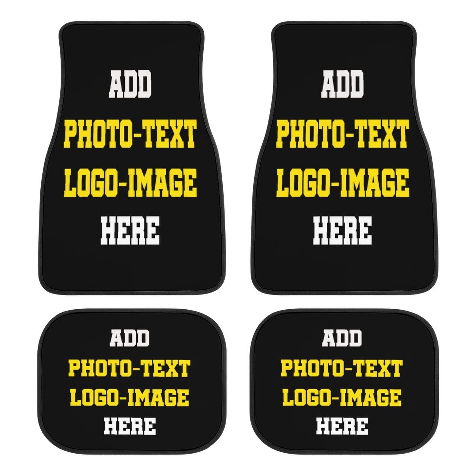 Custom Photo Car Floor Mats 4-Piece Set - Personalized with Text & Images - Universal Fit for SUV, Sedan, Truck, Van - Waterproof, Non-Slip, All-Weather Protection - Perfect for Road Trips, Daily Commutes & Family Adventures