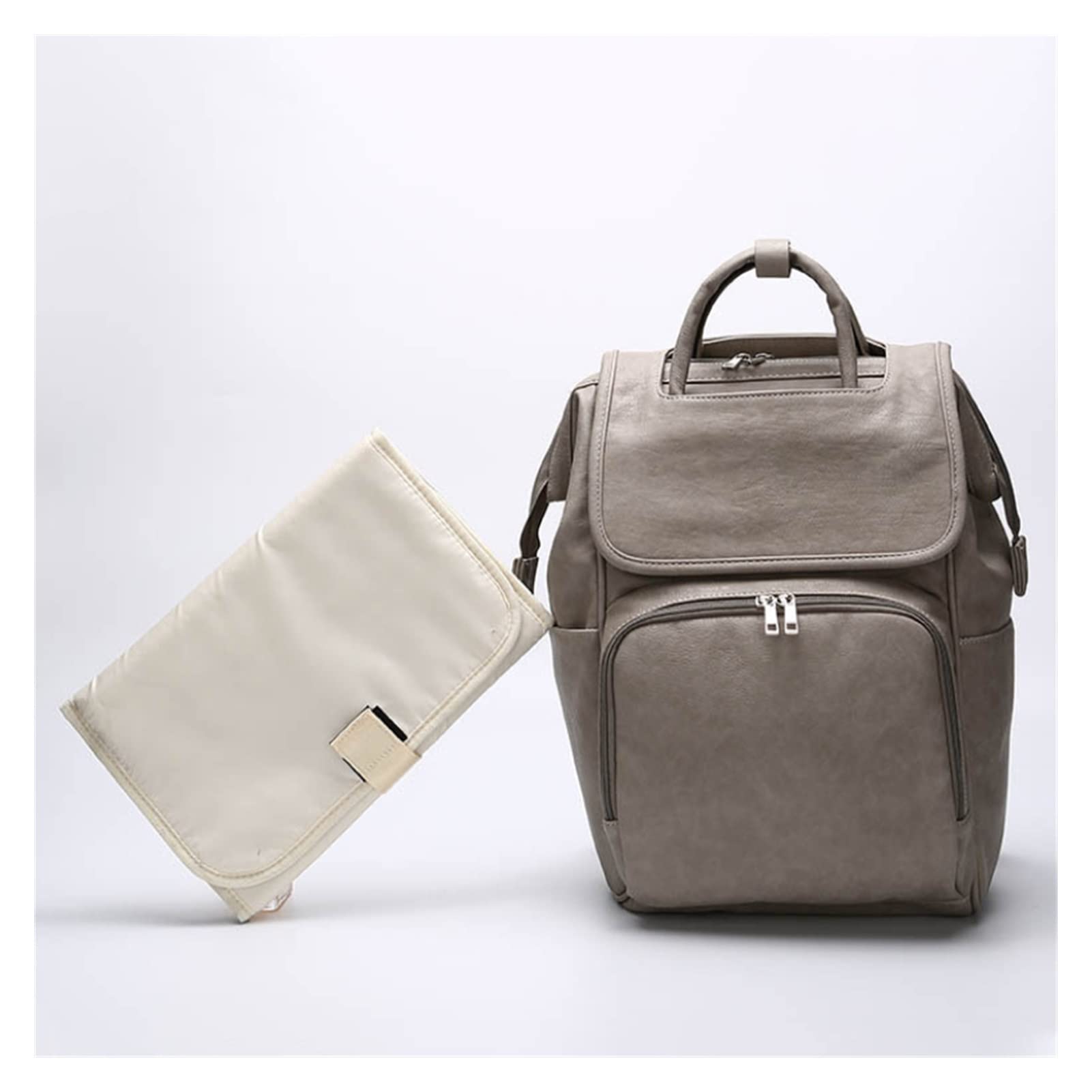**Large Capacity Leather Baby Diaper Backpack - Stylish Maternity Travel Bag for Nursing & Baby Care | Waterproof, Multi-Pocket Design | Perfect for Outings, Travel & Daily Use (Color: 3)**