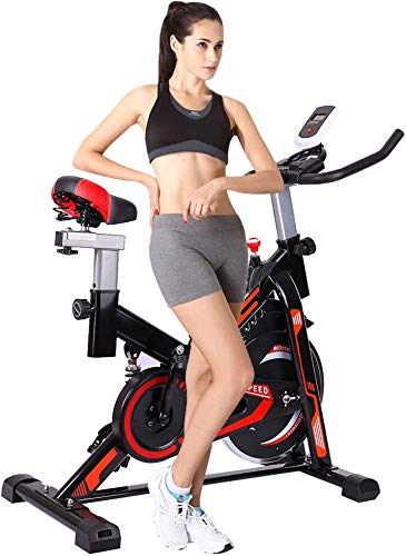 Professional Indoor Cycling Exercise Bike with Shock Absorption System - Stationary Bike for Home Gym, Cardio & Workout Training | Perfect for Home Fitness, Spin Classes & Weight Loss