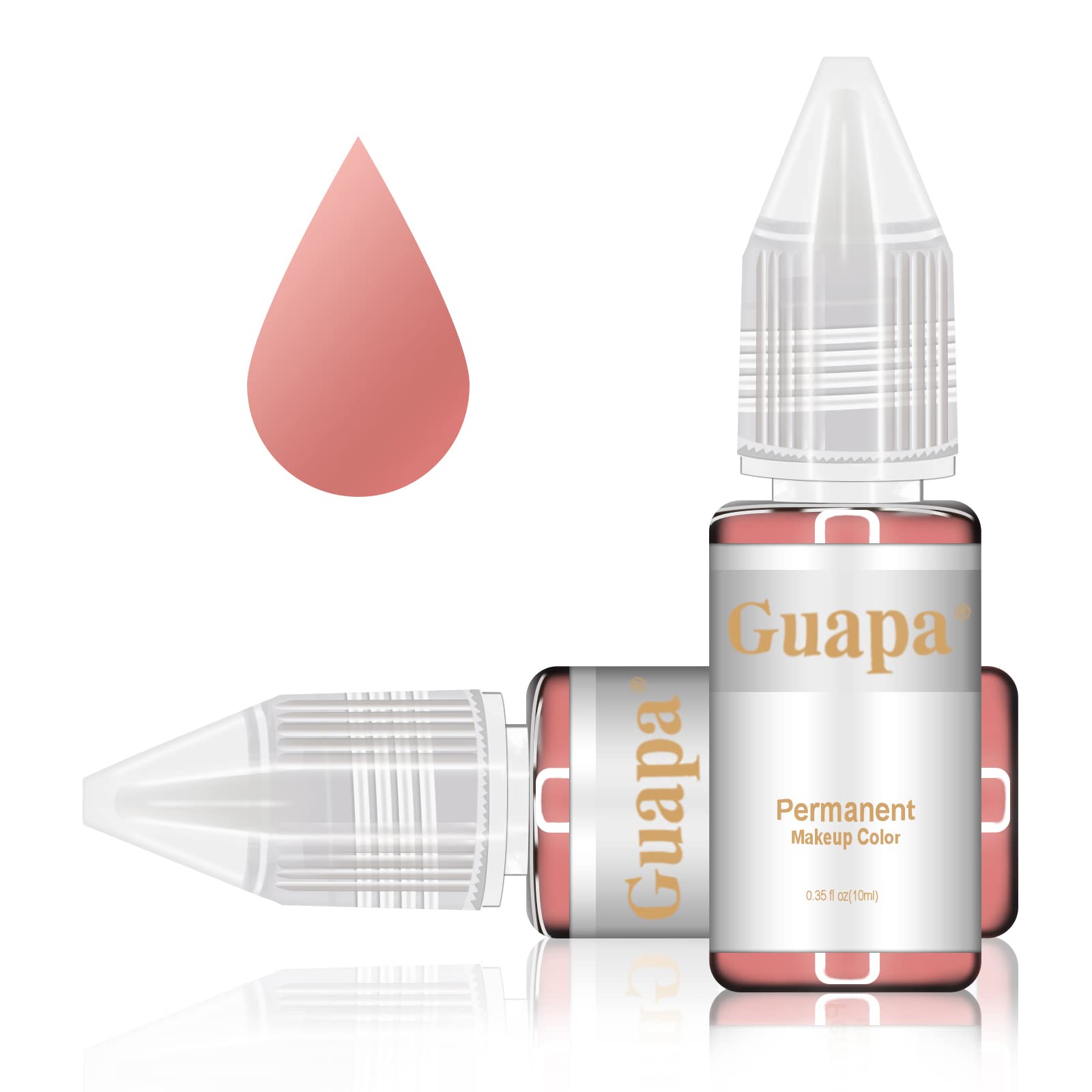 Guapa Professional Permanent Makeup Tattoo Pigment Ink - 10ml Eyebrow & Lip Tattoo Ink for PMU Artists (Red) | Long-Lasting Cosmetic Tattoo Color for Salon & Home Use