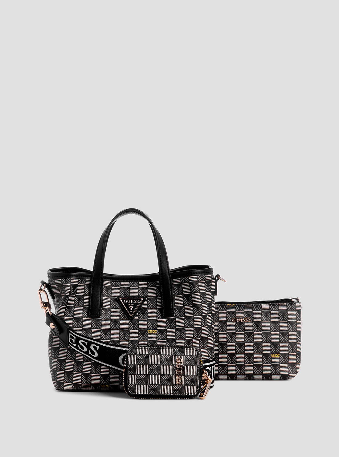 Black Logo G Wave Mini Tote Bag - Stylish & Lightweight Crossbody Purse for Women | Perfect for Shopping, Travel & Everyday Use