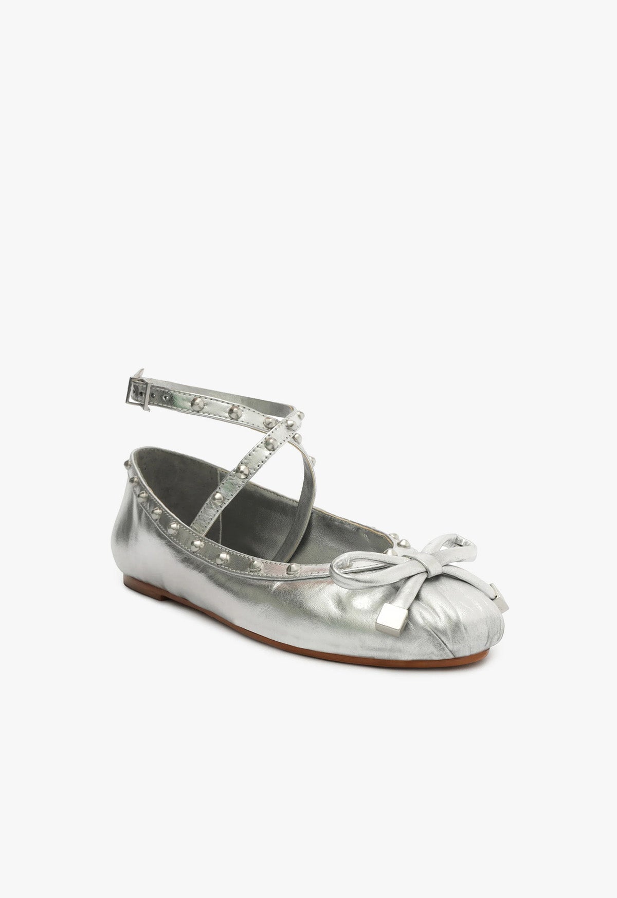 Larissa Women's Metallic Leather Ballet Flats - Comfortable & Stylish Shoes for Work, Casual Wear & Special Occasions