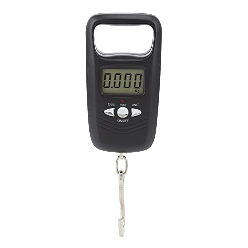 Portable Digital Hanging Scale - 110lb/50kg Electronic Hook Scale with LCD Display | Handheld Mini Crane Scale for Fishing, Travel, Home & Outdoor Weighing | Perfect for Luggage, Hunting Gear & Groceries
