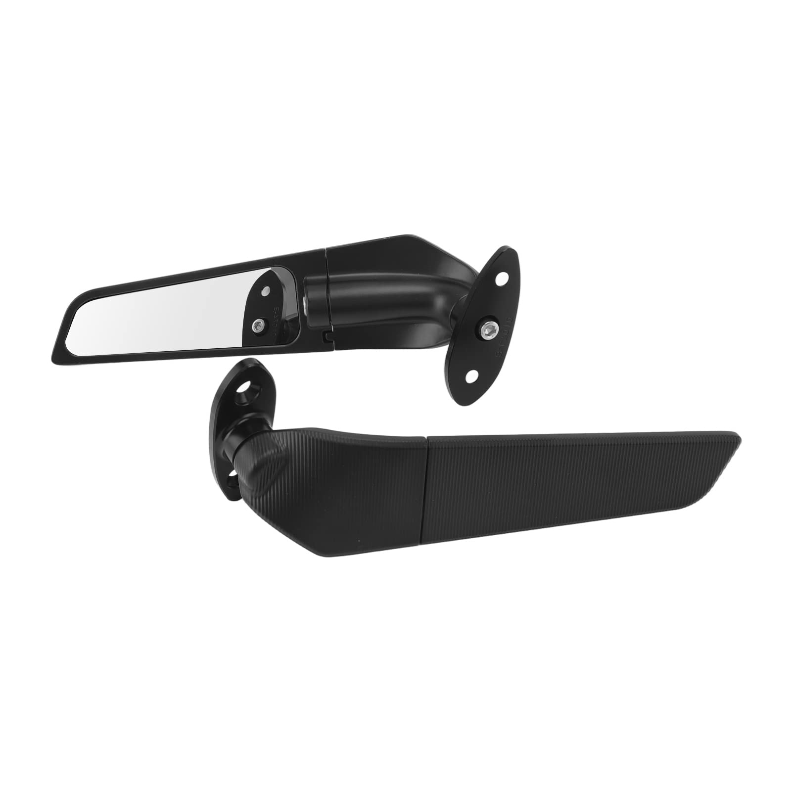 Anti-Rust Motorcycle Wind Wing Mirrors - 2pcs Easy Install for Motorbike Riding Safety