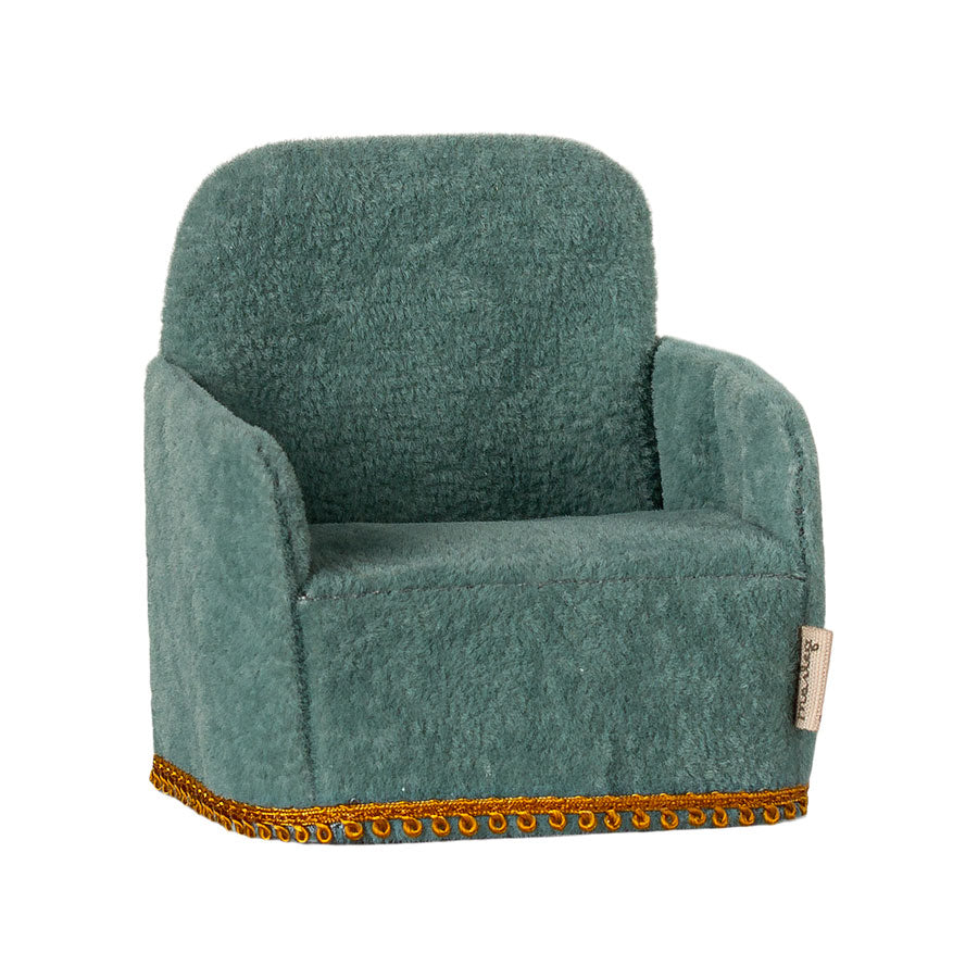 Maileg Folding Chair for Kids - Adorable Mint Green Mouse Design | Perfect for Playrooms, Bedrooms & Indoor/Outdoor Use