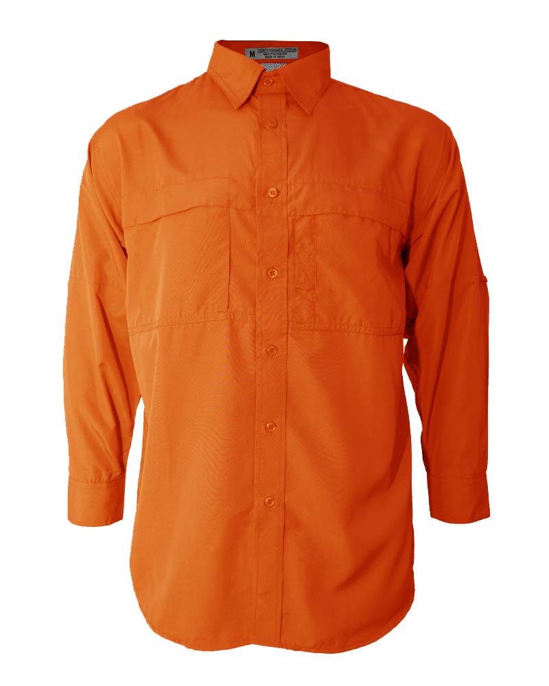 Men's Pescador UPF 50+ Long Sleeve Fishing Shirt - Quick Dry Polyester Sun Protection Shirt for Outdoor Fishing, Hiking & Boating