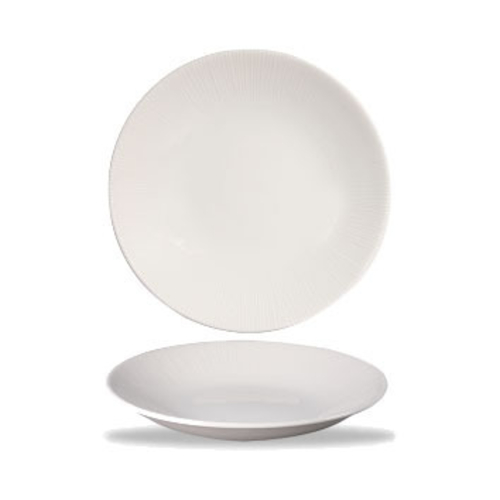 Premium Churchill Bamboo 10-Inch Coupe Plates - Set of 12 White Dinner Plates for Elegant Dining | Perfect for Restaurants, Weddings & Dinner Parties