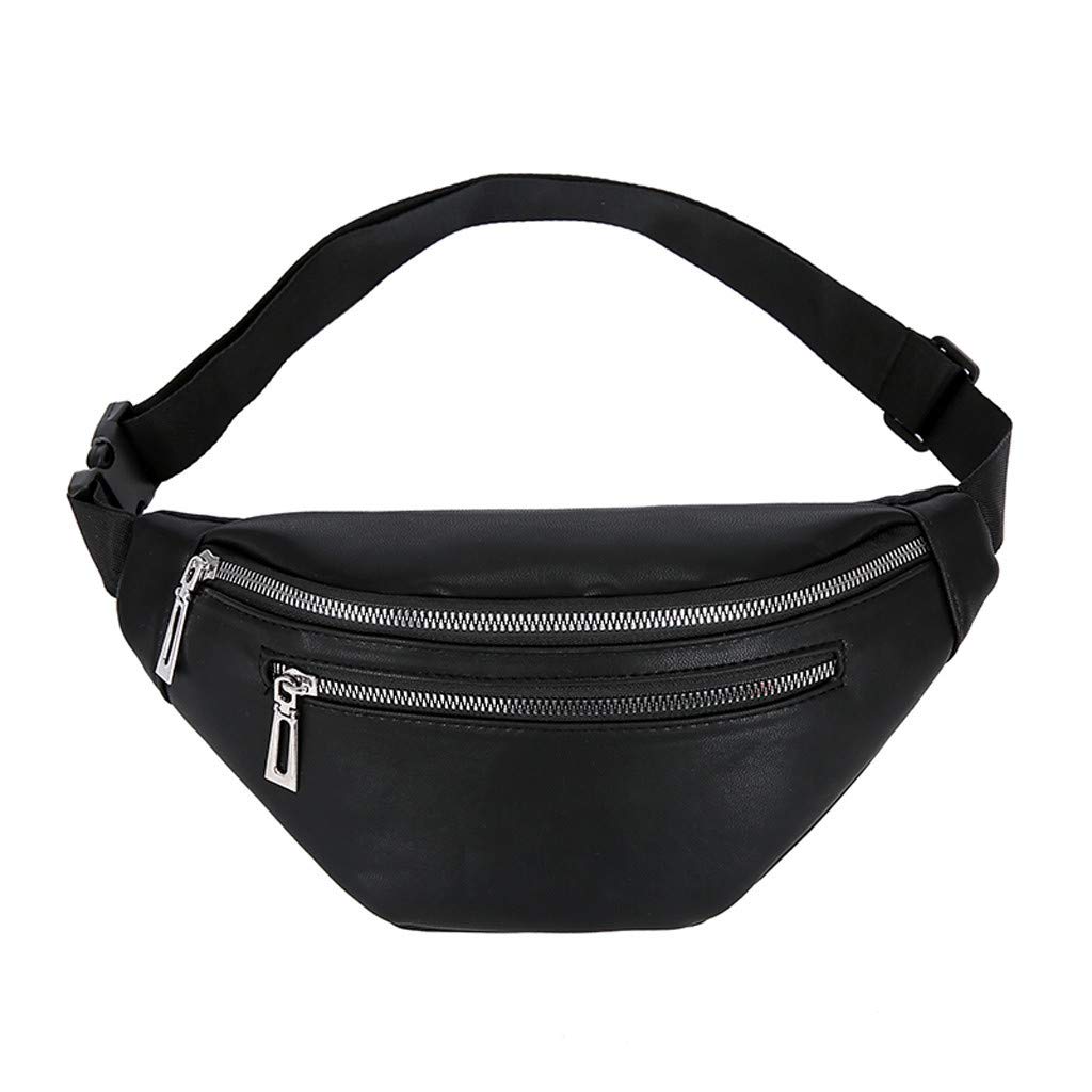 Premium Men's Leather Sling Bag - Two-Zipper Shoulder Backpack for Travel, Outdoor & Daily Use - Crossbody Messenger Chest Purse for Work, Gym & Commuting