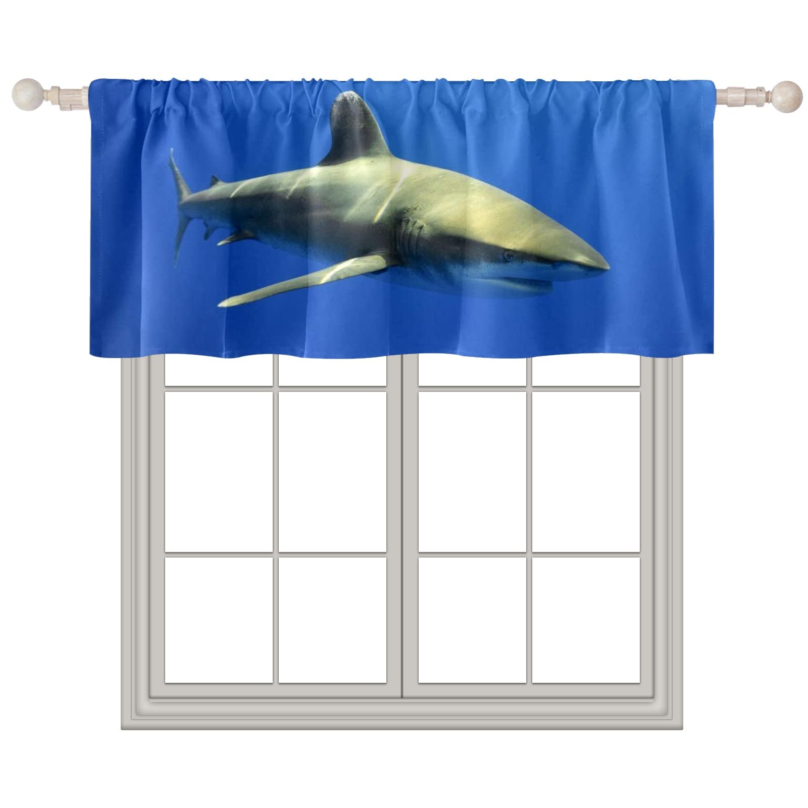 Blue Seawater Window Valances - 52