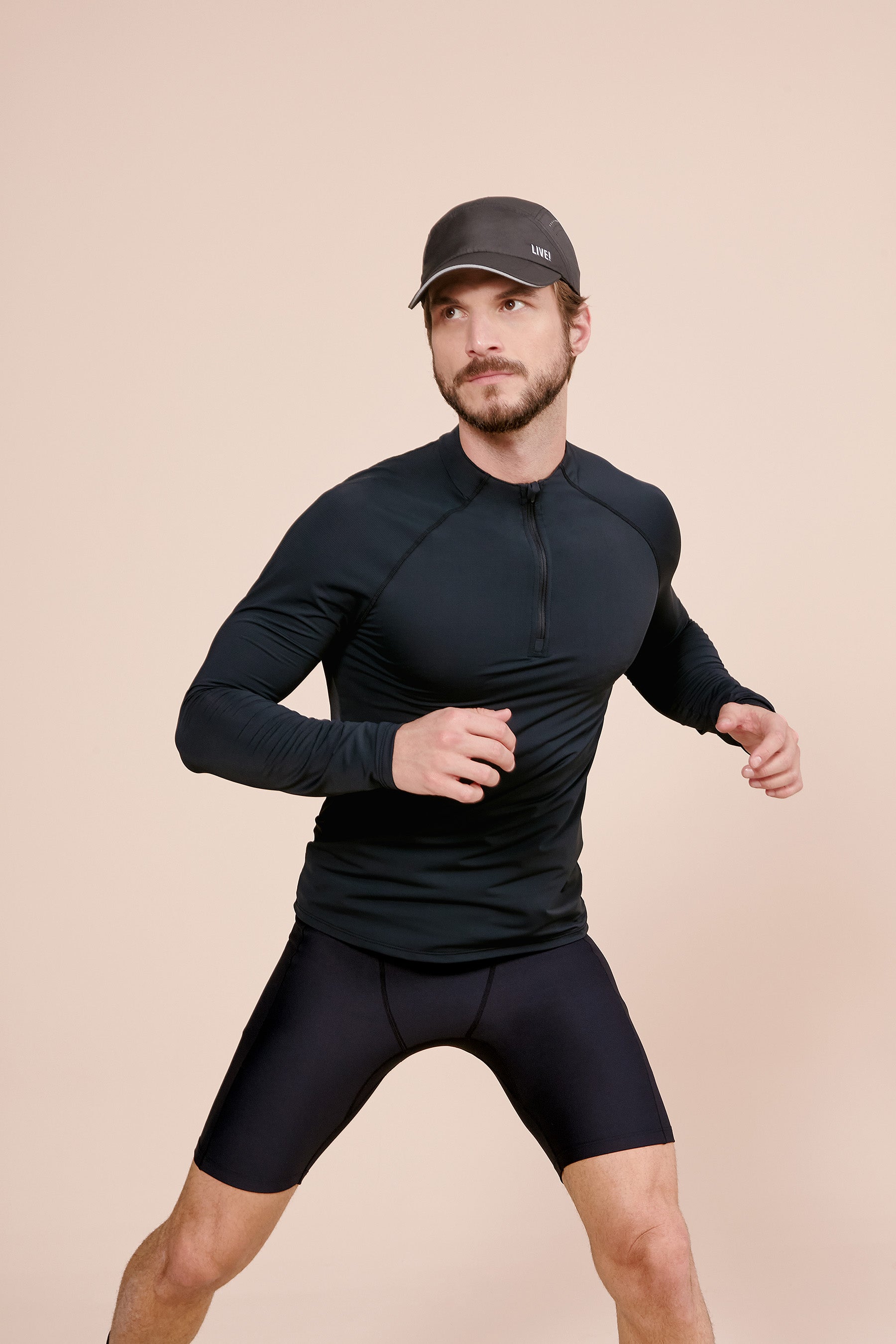 Harmony Long Sleeve Raglan Zip T-Shirt for Men & Women - Comfortable Casual Pullover Top for Workout, Yoga, and Everyday Wear