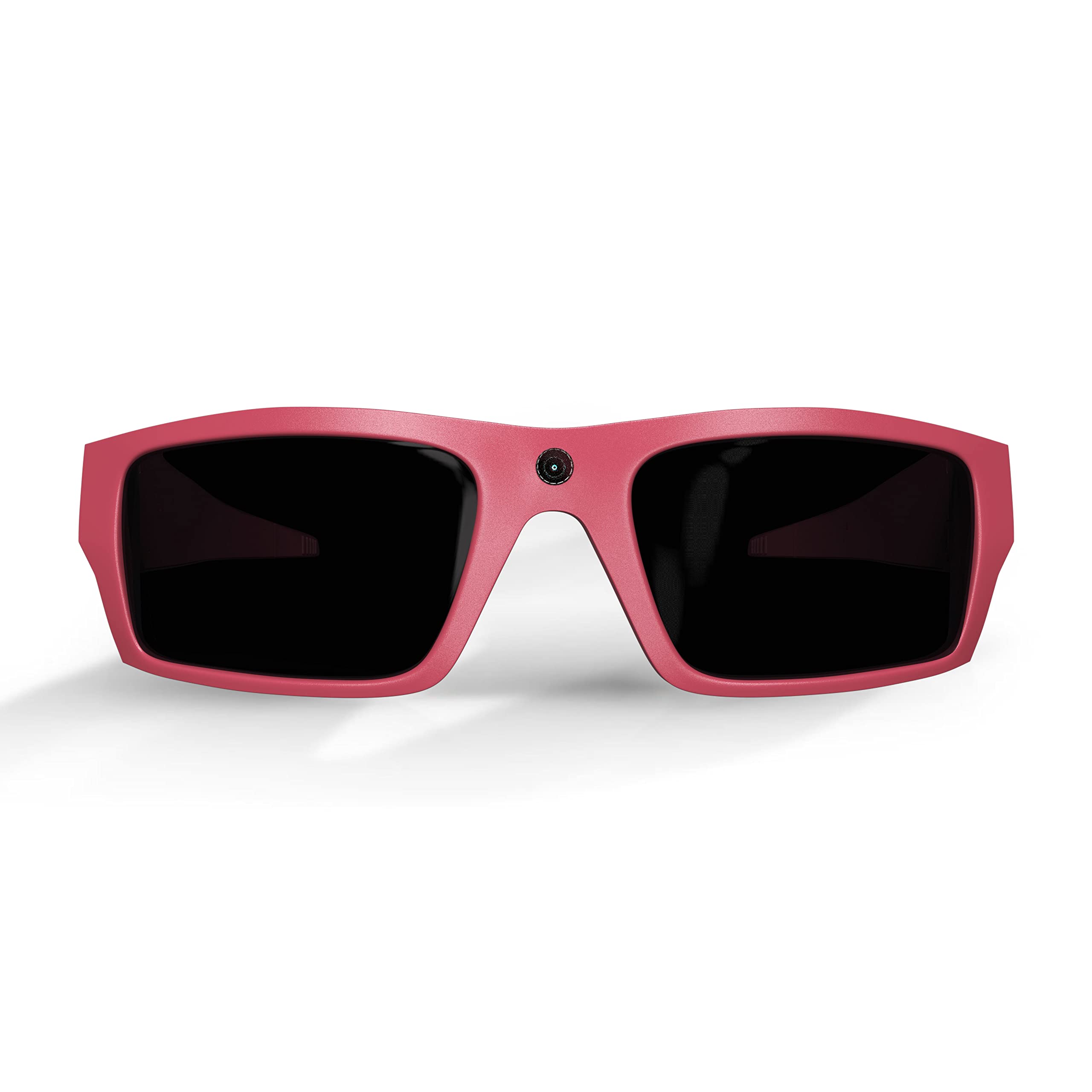 GoVision SOL 1080p HD Camera Glasses with Bluetooth Speakers & 15MP Camera - Sport Sunglasses for Cycling, Running, Travel & Outdoor Activities (Red)