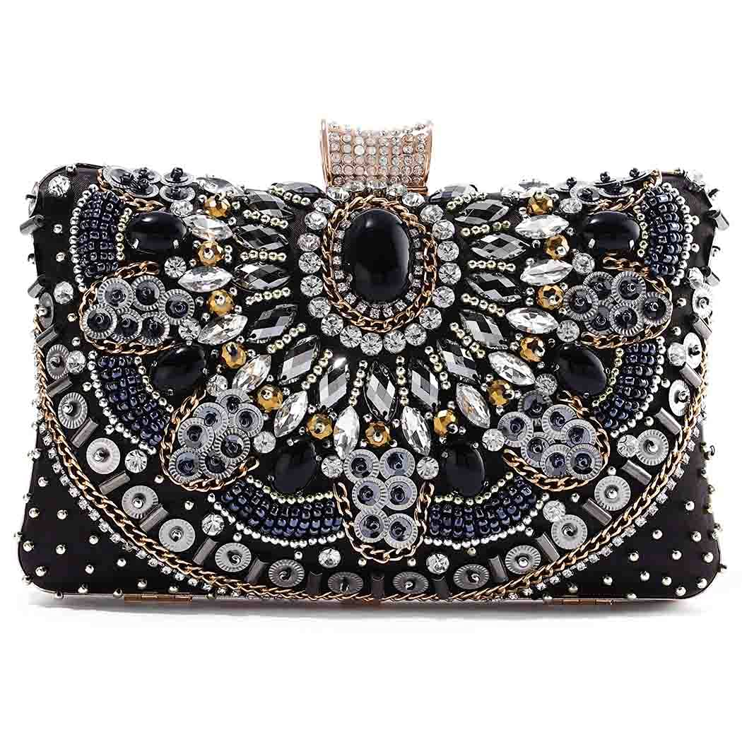 Sparkling Rhinestone Evening Crossbody Bag for Women - Elegant Beaded Sequin Shoulder Purse for Wedding, Prom & Special Occasions | Perfect Party Clutch & Night Out Accessory