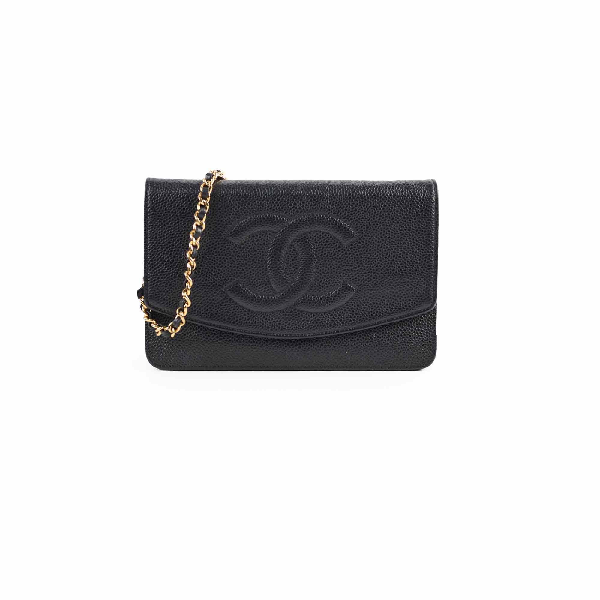 Chanel CC Logo Wallet On Chain WOC Black Crossbody Bag for Women | Luxury Designer Handbag for Evening Parties & Daily Use