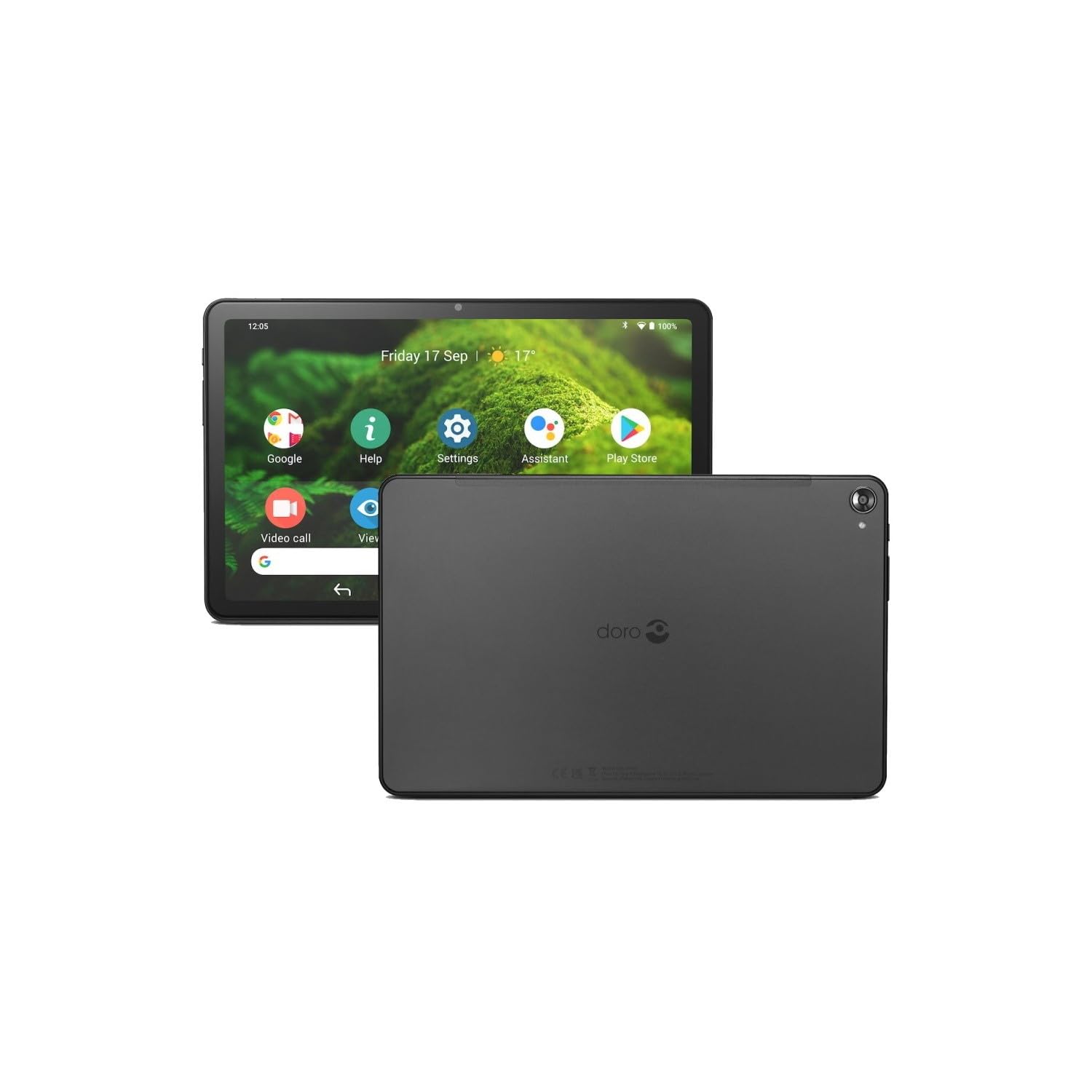Renewed Doro 8344 10.4-inch Graphite Tablet - 32GB Storage, WiFi Enabled | Perfect for Seniors, Home Use & Travel
