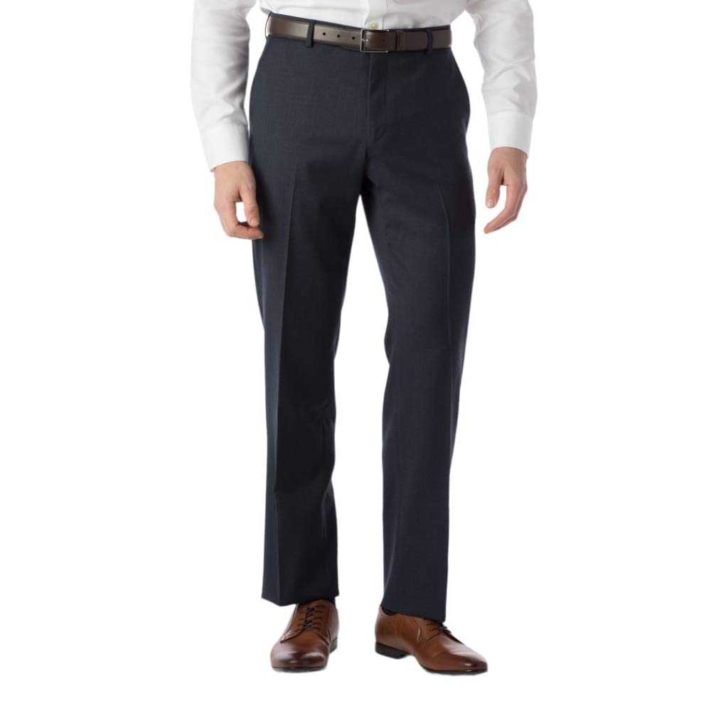 Ballin Men's Soho Modern Fit Super 120's Wool Dress Pants - Premium Business Casual & Formal Trousers for Office, Wedding & Special Occasions