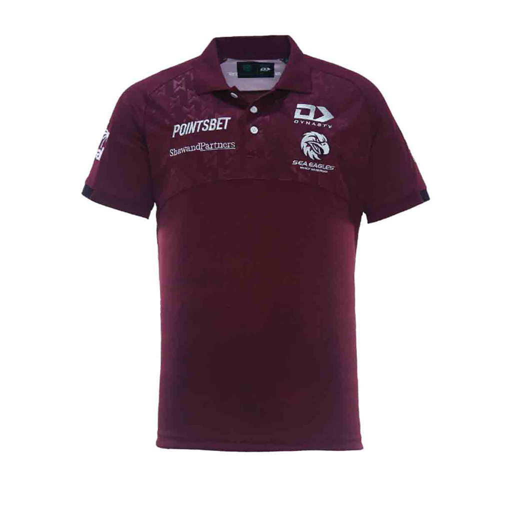 Official Manly Sea Eagles 2024 Media Polo Shirt for Men - Premium Performance Rugby Jersey for Fans & Players - Perfect for Game Day, Training & Casual Wear