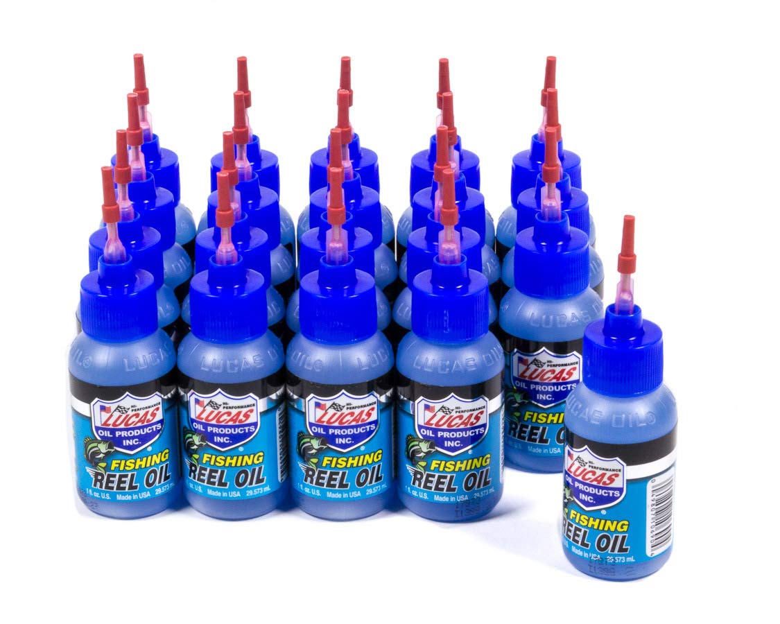 Lucas Oil 10690-20 Premium Fishing Reel Lubricant Oil - 20 Single-Use 1oz. Packets - Ideal for Smooth Reel Maintenance & Saltwater Fishing Gear Protection