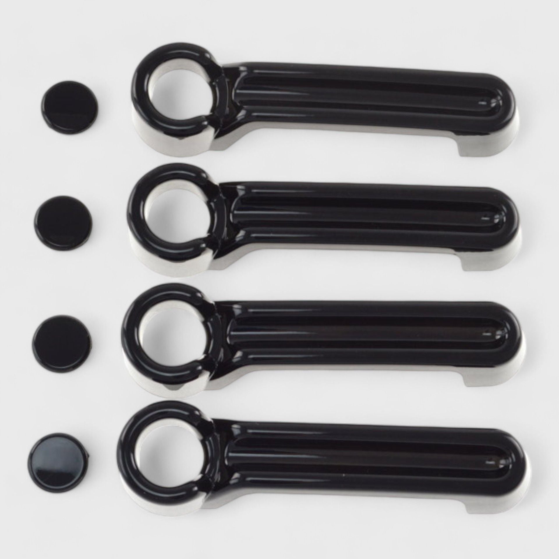 Glossy Black Chrome Delete Door Handle Cover for Cars - No Smart Key (DH6122BLK) | Upgrade Your Vehicle's Exterior Style & Protection