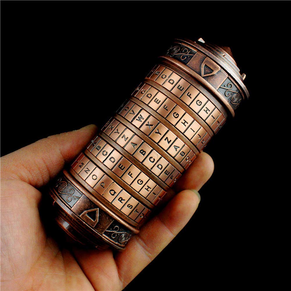 FACAI Da Vinci Code Mini Cryptex Puzzle Lock - Fun Birthday Gift for Boyfriend & Girlfriend | Christmas & Valentine's Day Present | Brain Teaser & Secret Keeper for Home Office Decor