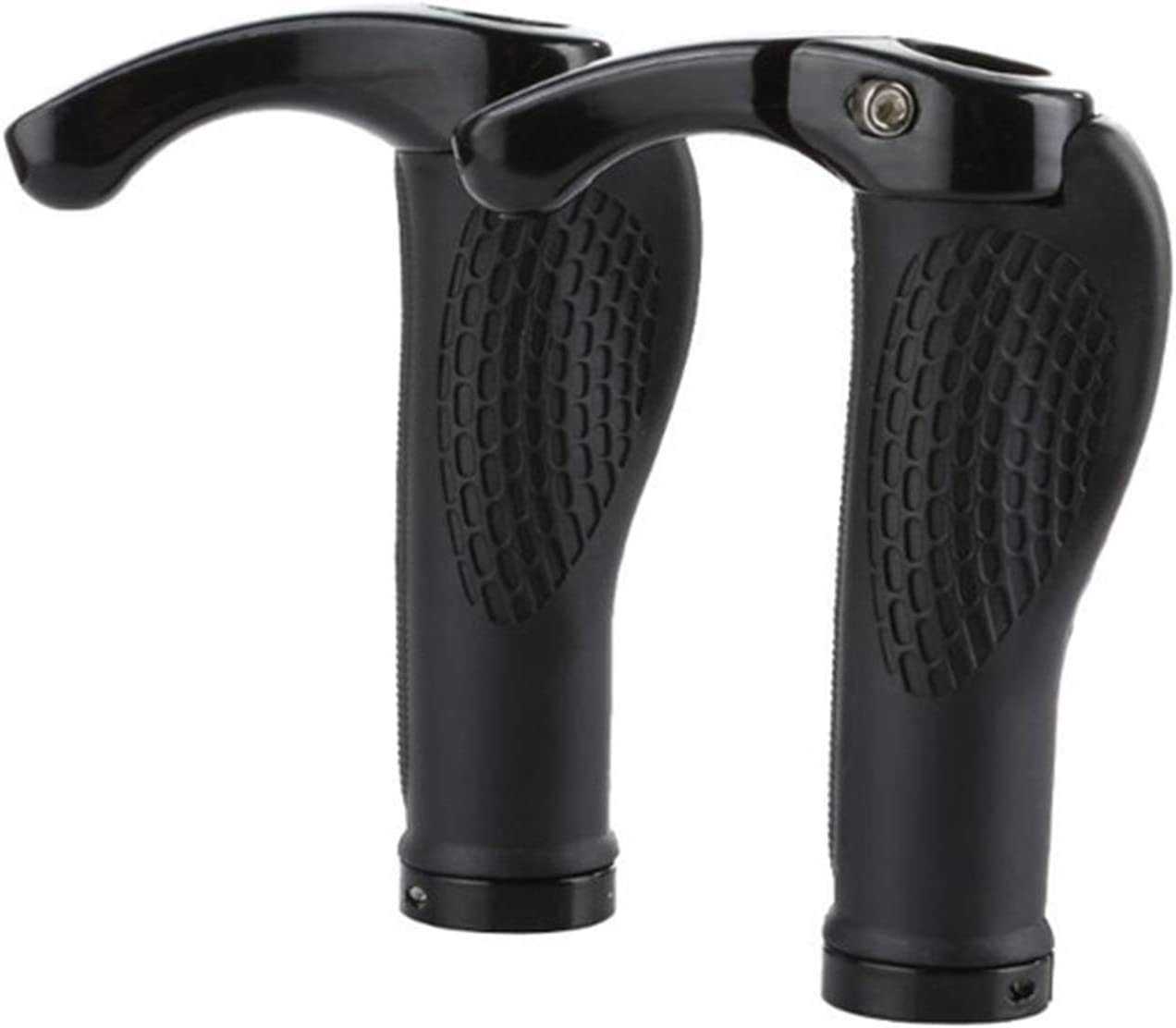 Premium Anti-Slip Road & Mountain Bike Grips - Non-Skid Rubber Handlebar Grips for Cycling, 13.5x10cm Lock-On Design (Yellow) - Perfect for Commuting, Trail Riding & Long-Distance Cycling
