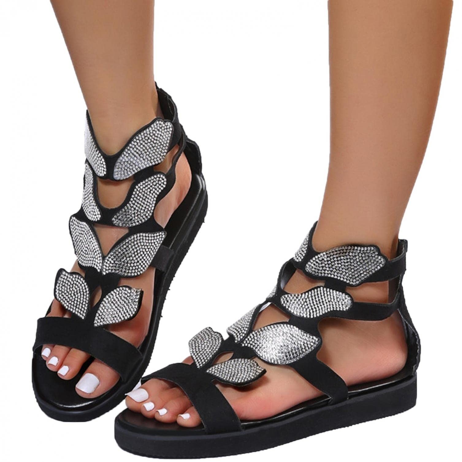**Women's Comfortable Walking Sandals for Plantar Fasciitis & Flat Feet - Adjustable Straps for Support - Perfect for Hiking, Travel & Daily Wear**